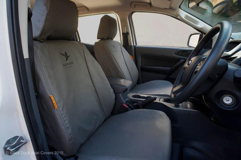 Toyota Hilux (2005-2015) KUN SR  Black Duck Canvas Front and Rear seat covers - HX112ABC + HX40405